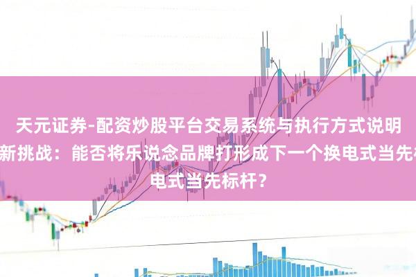天元证券-配资炒股平台交易系统与执行方式说明 沈斐新挑战：能否将乐说念品牌打形成下一个换电式当先标杆？